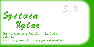 szilvia uglar business card